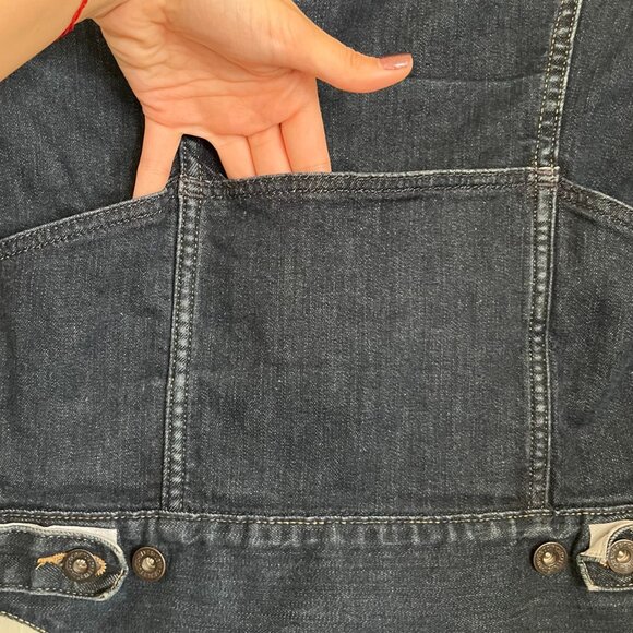 Levi's Dark Denim Trucker Jacket - Small Excellent Condition - Picture 4 of 8
